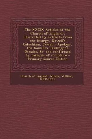 Cover of The XXXIX Articles of the Church of England