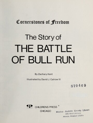 Cover of The Story of the Battle of Bull Run