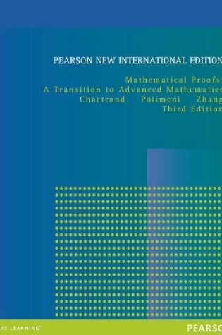 Cover of Mathematical Proofs: Pearson New International Edition