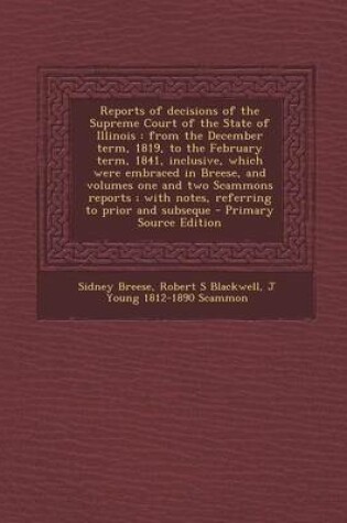 Cover of Reports of Decisions of the Supreme Court of the State of Illinois