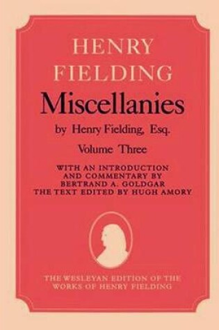 Cover of Miscellanies by Henry Fielding, vol. 2