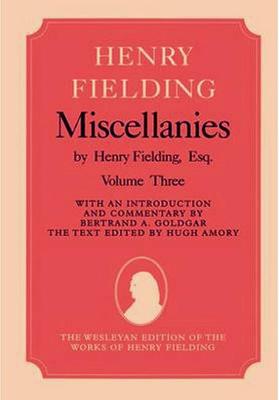 Book cover for Miscellanies by Henry Fielding, vol. 2