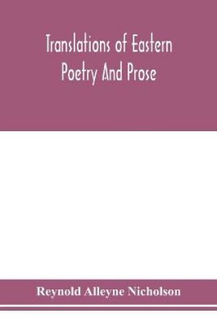 Cover of Translations of Eastern poetry and prose