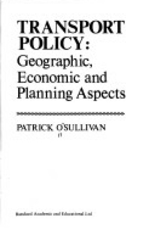 Cover of Transport Policy