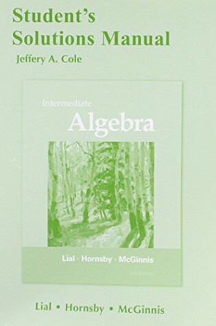 Cover of Student's Solutions Manual for Intermediate Algebra