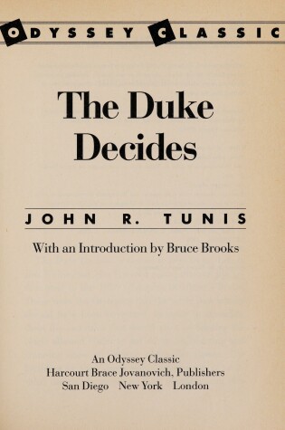Cover of Duke Decides