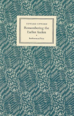 Book cover for Remembering the Earlier Auden