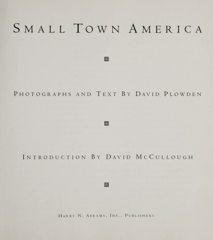 Book cover for Small Town America