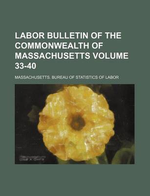 Book cover for Labor Bulletin of the Commonwealth of Massachusetts Volume 33-40