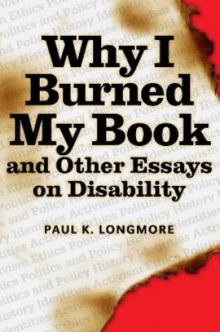 Cover of Why I Burned My Book