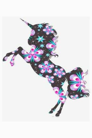 Cover of Black And Pink Flowers Unicorn