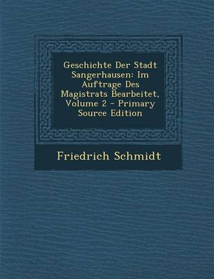 Book cover for Geschichte Der Stadt Sangerhausen