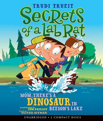 Book cover for Mom, There's a Dinosaur in Beeson's Lake