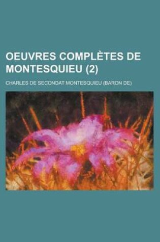 Cover of Oeuvres Completes de Montesquieu (2)