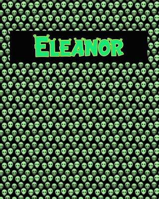 Book cover for 120 Page Handwriting Practice Book with Green Alien Cover Eleanor