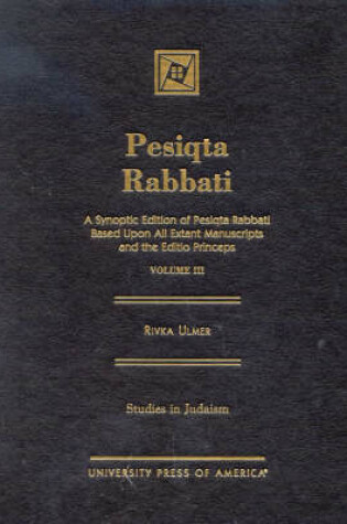 Cover of Pesiqta Rabbat