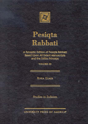 Book cover for Pesiqta Rabbat