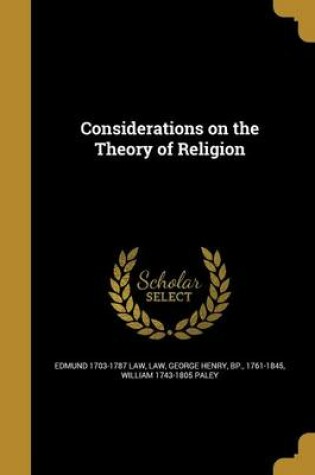 Cover of Considerations on the Theory of Religion