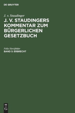 Cover of Erbrecht