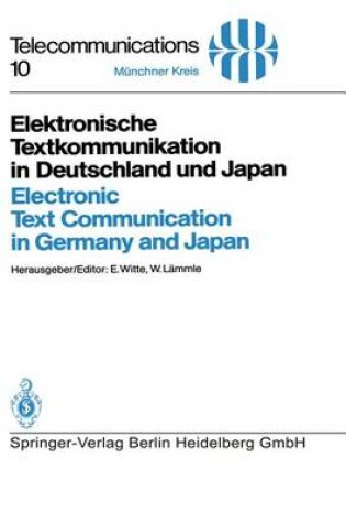 Cover of Elektronische Textkommunikation in Deutschland Und Japan / Electronic Text Communication in Germany and Japan