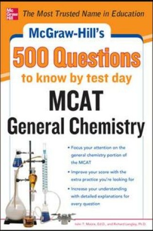 Cover of McGraw-Hill's 500 MCAT General Chemistry Questions to Know by Test Day