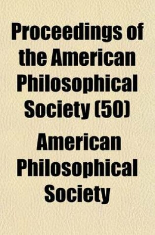 Cover of Proceedings of the American Philosophical Society Volume 46