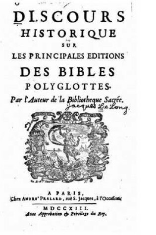 Cover of Discours historique sur les principales editions des Bibles polyglottes