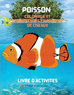 Book cover for Poisson Coloriage et competences en matiere de ciseaux Livre d'activites