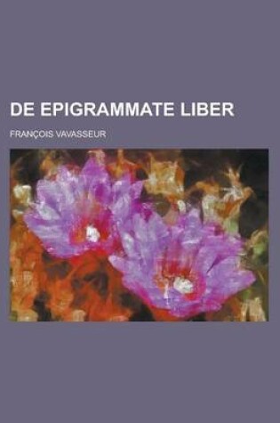 Cover of de Epigrammate Liber