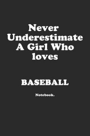 Cover of Never Underestimate A Girl Who Loves Baseball.