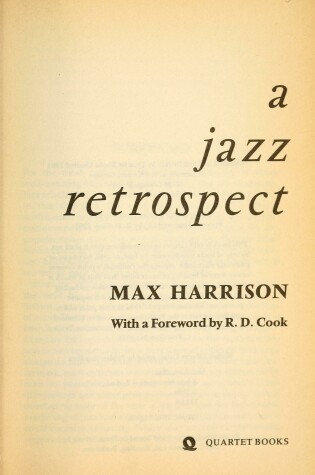 Cover of A Jazz Retrospect