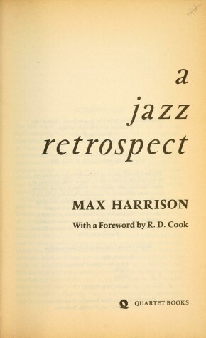 Book cover for A Jazz Retrospect