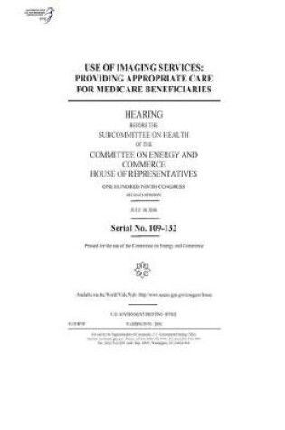 Cover of Use of imaging services