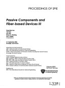 Cover of Passive Components and Fiber-Based Devices III