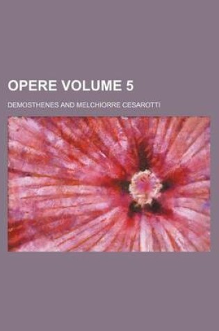 Cover of Opere Volume 5