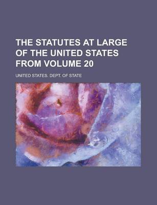 Book cover for The Statutes at Large of the United States from Volume 20