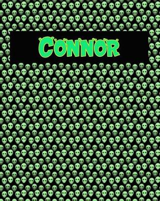 Book cover for 120 Page Handwriting Practice Book with Green Alien Cover Connor