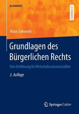 Cover of Grundlagen Des Burgerlichen Rechts