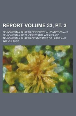 Cover of Report Volume 33, PT. 3