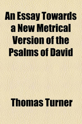 Book cover for An Essay Towards a New Metrical Version of the Psalms of David