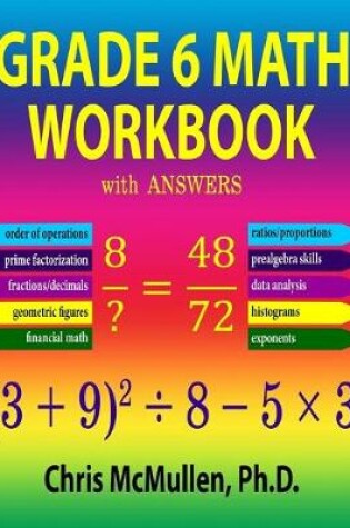 Cover of Grade 6 Math Workbook with Answers