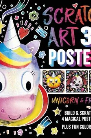 Cover of Scratch Art 3D Posters: Unicorn & Friends