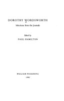 Book cover for Selections from the Journals of Dorothy Wordsworth