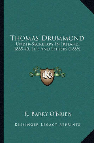 Cover of Thomas Drummond Thomas Drummond