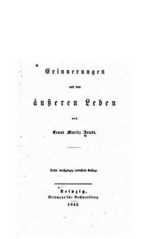 Cover of Erinnerungen aus Dem AEusseren Leben