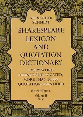 Book cover for Shakespeare Lexicon and Quotation Dictionary, Vol. 2