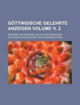Book cover for Gottingische Gelehrte Anzeigen Volume . 2