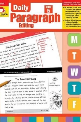 Cover of Daily Paragraph Editing Grade 5