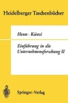 Book cover for Einführung in die Unternehmensforschung II