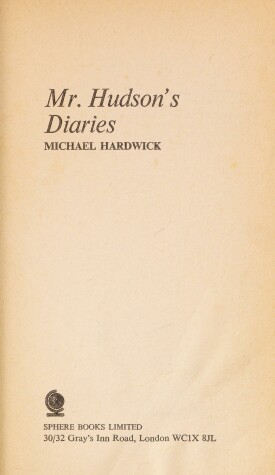 Book cover for Mr. Hudson's Diary